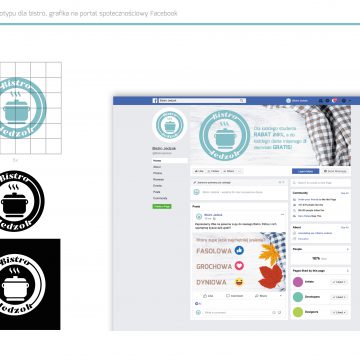 Projekt logotypu, grafika na portal społecznościowy Facebook